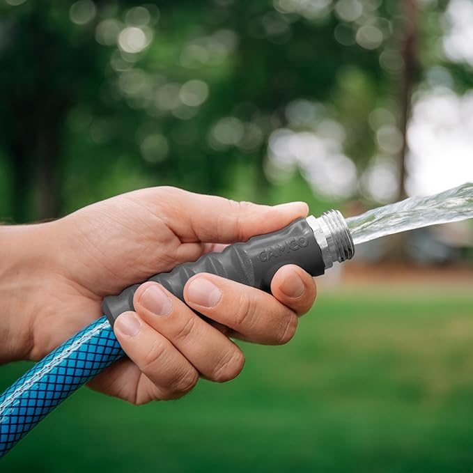 Camco TastePURE 50-Foot Premium Drinking Water Hose | Features a Heavy-Duty Reinforced PVC Construction, Machined Fittings with Strain Relief Ends, and has a 5/8-Inch Inside Diameter (21009)