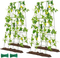 48" Hx 18" L Cucumber Trellis for Garden A Frame Plant Support for Raised Bed, Outdoor Indoor Plant Garden Trellis for Climbing Plants (2 Packs)