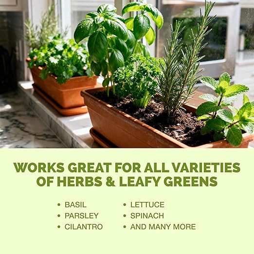 Herb Fertilizer – Liquid Plant Food for All Edible Herbs & Leafy Greens, Indoor & Outdoor, 8 oz