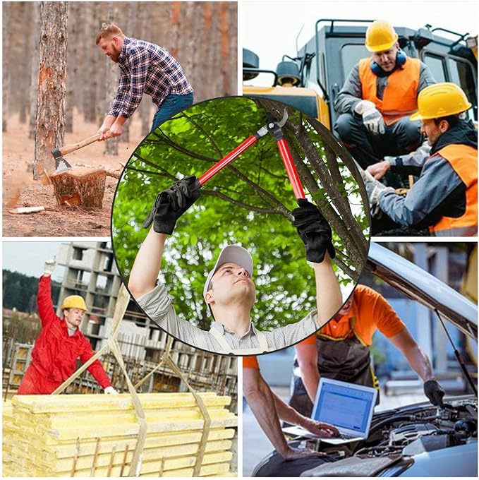 Leather Safety Work Gloves Gardening Carpenter Thorn Proof Truck Driving for Mens and Womens Waterproof heavy duty