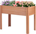 40x20x31 inch Raised Garden Bed with Legs, Elevated Wooden Planter Box for Outdoor Plants Flowers Fruits Vegetable Herb Growing