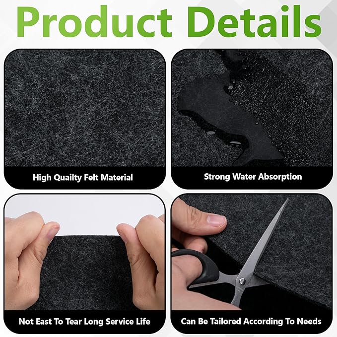 Adnee 145 x 35 Inch Automatic Plant Watering Mat-3mm Thick Self Watering Capillary Mat-Felt Plant Water Wicking Mat for Seed Sprouting Hydroponics Potted Plants