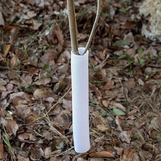 6pcs Corrugated Tree Guards,Diameter 1.96" PP Tree Trunk Protectors,Tree Bark Protector Tube Wraps to Protect Saplings Plants from Deer Rabbit Cats Rodents Mowers (6pcs)