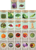 Flower & Vegetable Seed Set - 22 Varieties of Non-GMO Heirloom Premium Seeds for Planting - Asparagus, Beet, Broccoli, Wildflower, and More