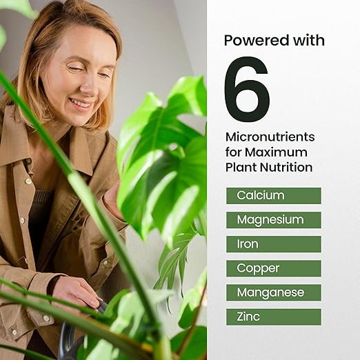 32oz Monstera Plant Food - Makes 192 Gallons of Monstera Fertilizer, Liquid Indoor Plant Fertilizer for Obliqua, Deliciosa and More, 6-2-4 NPK Ratio for Houseplants’ Healthy Growth & Glossy Leaves