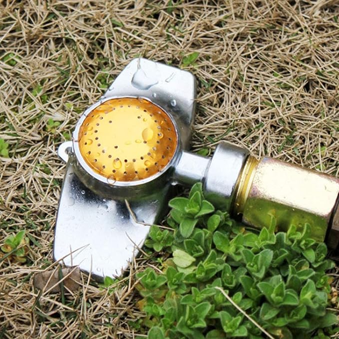 360 Degree Metal Spot Sprinkler,Small Sprinkler Garden for Small Areas Lawn Sprinklers for Yard Circle Pattern with Gentle Water Flow Garden Watering (2, Yellow)