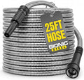 Bionic Steel 25 Ft Metal Garden Hose with Nozzle, 25Ft x 5/8 In. Premium 304 Stainless Steel Metal Water Hose, Flexible Non Kinking, Lightweight, Heavy Duty, for Yard, Outdoor