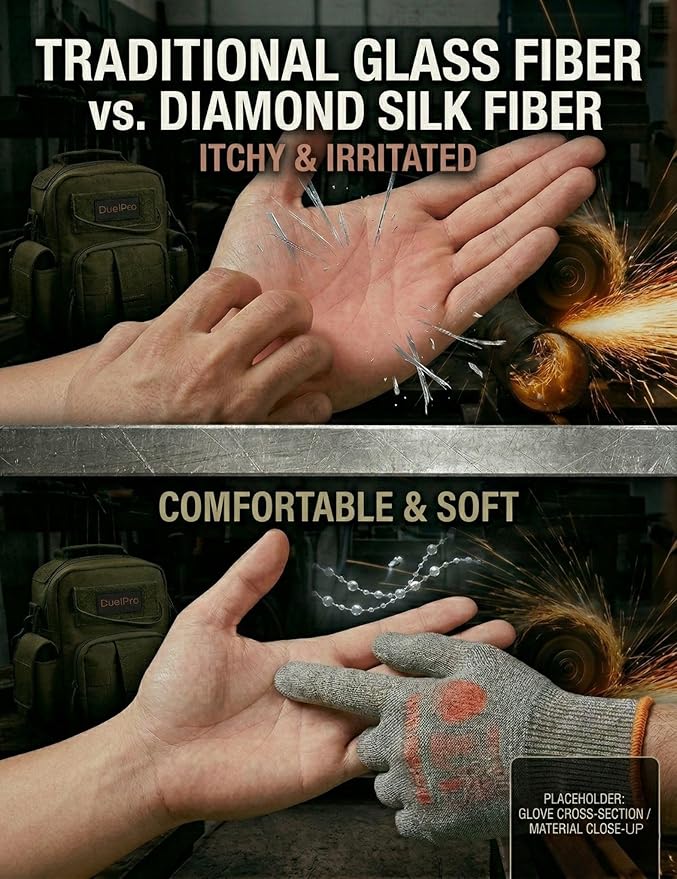 Cut-Resistant Gloves Level 5 Safety Heavy-Duty Coated Non-Slip Grip Ideal for Factories Construction DIY Gardening