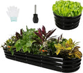 NestNature 2 Pack 17" Tall 10-in-2 Heavy-Duty Modular Galvanized Raised Garden Bed Kits - 8ftx2ft Metal Raised Beds for Planting Plants Vegetables Fruits Flowers Herbs - Outdoor Ground Planter Box