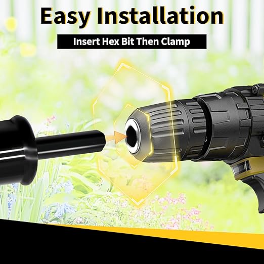 4"x32"Auger Drill Bit for Planting,Heavy-Duty Garden Auger Spiral Drill Bit with Dual Sharp Blades,Bulb Planter Tool & Plant Hole Digger,Planting Auger for Cordless Drill,Tulip Planter Bit