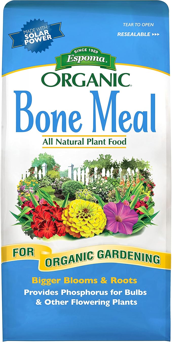 Espoma Organic Bone Meal Fertilizer 4-12-0. All-Natural Plant Food Source of Nitrogen and Phosphorus for Organic Gardening. for Bulbs & Other Flowering Plants. 8 lb. Bag. Pack of 1