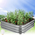 Galvanized Raised Garden Bed for Gardening, 36x36x11in Metal Planter Box for Vegetables,Herbs,Flowers,Outdoor Modular Above Ground Container,Tool-Free Assembly
