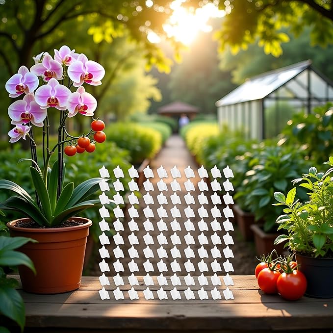 100 Pcs Transparent Plant Grafting Clips Plastic Grafting Clips Tomato Plant Cages Supports Clamp Connects Vines Seeding Grafting Clips Orchid Clips Vegetables Vine Support Fixing Clips(3mm)