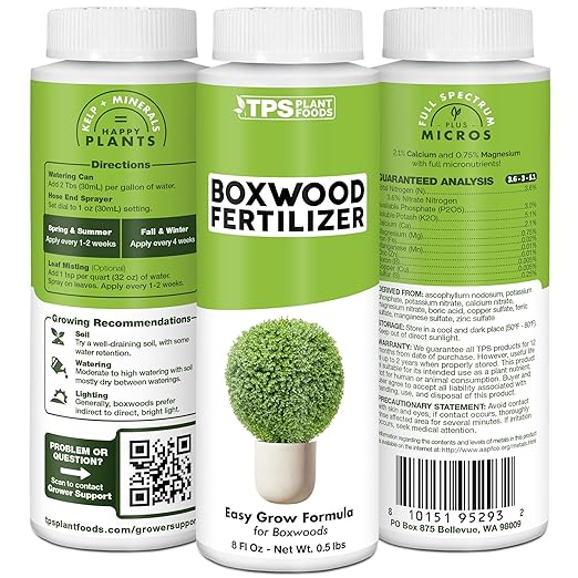 Boxwood Fertilizer, Complete Liquid Boxwood Shrub Plant Food, 1 Gallon (128 oz)
