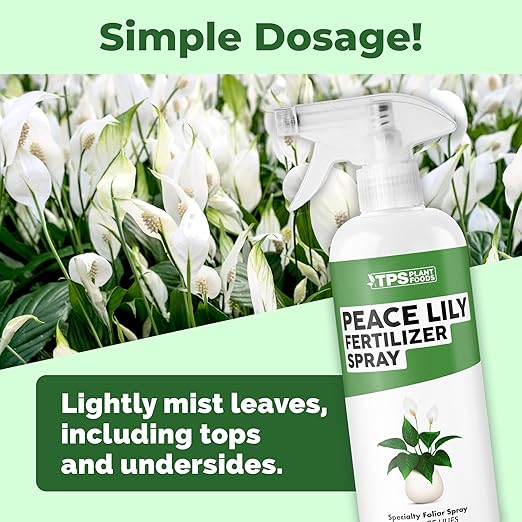 Peace Lily Fertilizer Spray, Gentle Foliar Feeding Spray for Healthy Leaves and Plants, Liquid Fertilizer by TPS Plant Foods, 16oz (475ml)