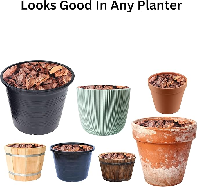 Red Rubber Mulch for Landscaping - Durable and Eco-Friendly Garden Mulch - Perfect for Garden, Potted Plants & Outdoor Decor - 2 Quarts