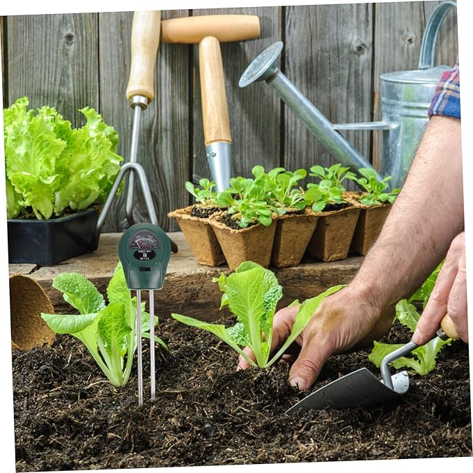 BESTonZON 3-in-1 Soil Tester for Garden and Indoor Plants Moisture Meter and pH Tester Accurate Soil Analysis Tool for Lawn and Farm Use