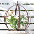 Garden Obelisk Trellis for Climbing Plants – 18"x22" Metal Outdoor Support for Rose Bushes and Tall Vines – Antique Copper Finish – Easy Assembly and Storage – Perfect Garden Decor