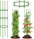 57" Tomato Caga, 2 Pack Tall Plant Support Cage with Adjustable Heights & Bud-Shaped Top, Rustproof Metal Trellis for Potted Plant, Tomato, Climbing Plant & Flower