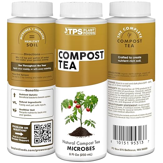 Compost Tea – Liquid Microbial Supplement for Living Soil, Better Nutrient Uptake & Stronger Plants, 1 Gallon