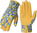 Tavaleu Gardening Gloves for Women, Thorn Proof Puncture Resistant Leather Garden Gloves, Breathable Working Gloves