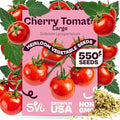 SVI 550 Large Red Cherry Tomato Seeds (Solanum lycoperscium) – Cherry Tomatoes Seed Packets, Mini Tomatoes On The Vine – Heirloom Vegetable Seeds in Home Garden, Containers, Greenhouses