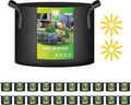 iPower 20-Pack 10 Gallon Grow Bags 300G Thick Nonwoven Aeration Fabric Pots Heavy Duty Plant Containers with Handles for Garden Planting, Black
