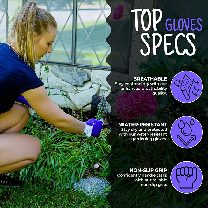 WESTWOOD FOX Gardening Gloves for Women Leather Thorn Safety Garden Heavy Duty Work Gloves Men Women Gardener Non-Slip Rigger