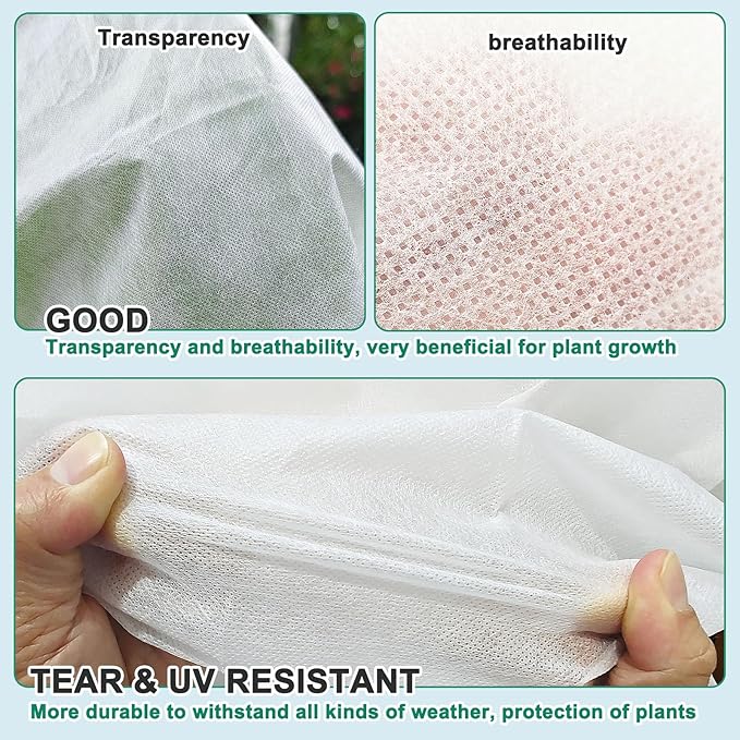 10ft x 30ft Plant Covers Freeze Protection 0.9oz/yd² Garden Fabric Floating Row Cover for Winter Plant Blanket Frost Cloth Plant for Outdoor Plants Vegetables, Insect Protection…