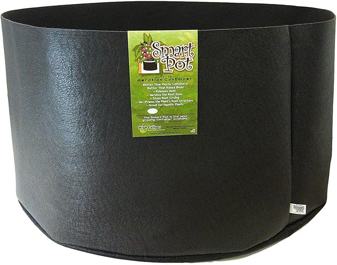 Smart Pots 100-Gallon Smart Pot Soft-Sided Container, Black