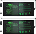iPower 2 Pack 10"x20.75" Seeding Heat Mat, Adjustable Temperature Waterproof Durable Germination Station, Hydroponic Heating Pad for Indoor Gardening