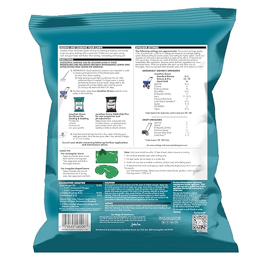 Jonathan Green (16006) Veri-Green Starter Fertilizer for Seeding & Sodding - 12-18-8 Starter Lawn Fertilizer (1,500 Sq. Ft.)