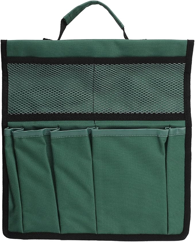 Gavigain Garden Tool Storage Bag 600D Oxford Cloth Foldable Portable Gardening Tote with Multiple Pockets for Outdoor Garden (Blackish Green)