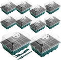 Mr. Pen- Seed Starter Tray Kits, 6.6"x4.6", 10 Set, Total 120 Cells, Durable Plant Germination Trays with Humidity Vented Domes and Bases, Ideal for Seed Starting, Indoor Gardening and Greenhouse