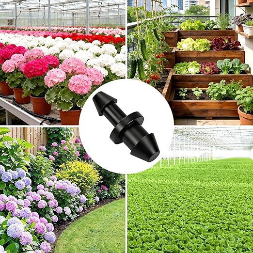 120 Pack 1/4" Drip Irrigation End Plug Fittings：1/4'' Drip Barbed End Cap Connectors for 1/4 Inch Irrigation Tubing Goof Plugs for Garden Drip Line Systems