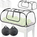 45*22*16" Plant Covers Freeze Protection with Two Air Hole and Breathable Mesh for Raised Beds, Accelerator Plants Cover, Mini Greenhouse Cover, Frost Cover for Plant Vegetable Seedling Protector 2PCS