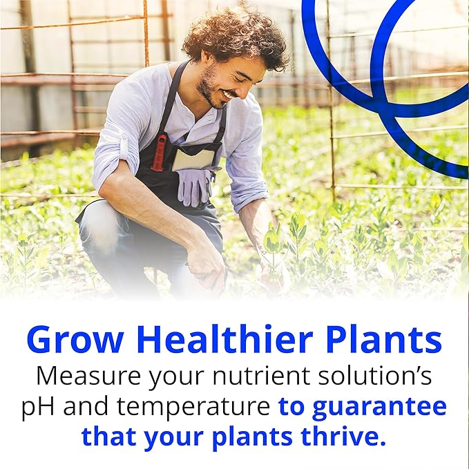 Bluelab pH Pen Meter and Probe Care Kit pH with Calibration Supplies, Storage Solution & Brush, Reliable Digital Tester for pH, Temperature in Growing Solutions, Optimal Plant Health and Yield