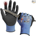 Schwer 6 Pairs ANSI A4 Cut Resistant Work Gloves with Extreme Lightweight & Thin, Sandy Nitrile Touchscreen Safety Working Gloves with Grip, 3D-Comfort Fit, Flexible and Breathable, L, AR3900
