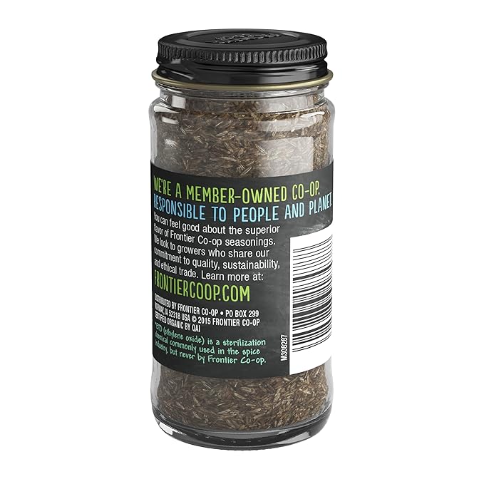 Frontier Co-op Organic Whole Cumin Seed, 1.68 Ounce Bottle, Rich, Warm, Complex Earthy Spice Flavor, Kosher