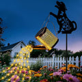 Solar Watering Can Lights with Cascading Light, Solar Lights Outdoor Garden Decor, IP65 Waterproof Hanging Lantern, Hanging Gardening Decor for Outside Patio Porch Yard (Dog)