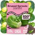 SVI 850 Long Island Brussels Sprouts Seeds (Brassica Oleracea) – Brussel Sprouts Seed Packets, Heirloom Brussel Sprout – Cold Hardy Vegetable Seeds Home Garden, Outdoor Beds, Containers