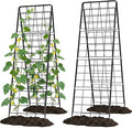 2 Pack Cucumber Trellis, 71" High Foldable A-Frame Garden Trellis for Raised Bed Garden Grow Support with Plant Support Clips Ties for Cucumber,Tomato, Climbing Plants and Flowers