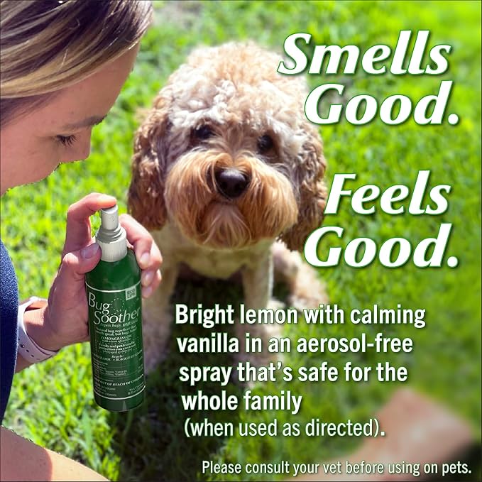 Bug Soother Natural Insect Repellent Spray (3 ct 4 oz. + 1 oz. Bonus Bottle) – DEET-Free Mosquito & Bug Spray – Family-Safe, Plant-Based Protection | for Mosquitoes, Gnats & No-See-Ums – Made in USA