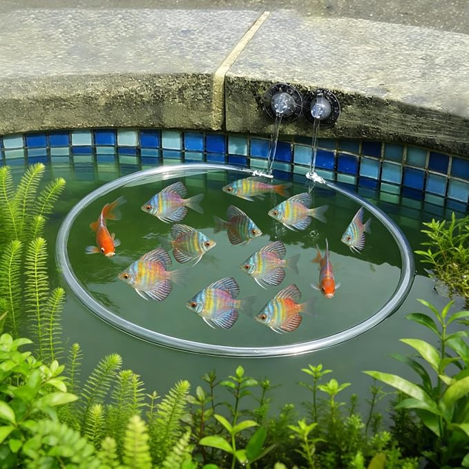 Aquarium Floating Plant Corral Kit for Separating Fish and Floating Aquarium Plants with Lightweight Thin Silicone Tube Height Adjustable Floating Plant Barrier Universal Fit for All Aquariums