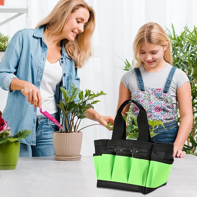 Garden Tool Storage Bag – Oxford Cloth Organizer, Waterproof Material, Lightweight Portable Design, Multiple Pocket Feature, Secure Tool Holder | Perfect Storage Gloves Scissors Hammer Nails