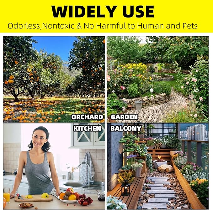 36PCS Fruit Fly Sticky Traps Fungus Gnat Traps Insect Trap for Plants Kitchen Indoor Outdoor White Flies Mosquitos Fungus Gnats Flying Insects Houseplant Gifts (Mushroom Shape)