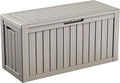 Waterproof Outdoor Storage Box, 85 Gallon Lockable Deck Box, UV-Resistant Outside Storage Bin With Hydraulic Lid For Patio Furniture, Cushion Organizer, Garden Tools, Pool Accessories, Grey