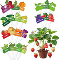 Whaline 22Pcs Acrylic Vegetable Plant Label Signs 22 Styles Funny Cartoon Garden Markers Waterproof Potted Plant Stake Tags with Names for Nursery Indoor Outdoor Garden Decoration