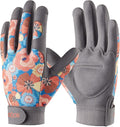 COOLJOB Large Gardening Gloves for Women, Thorn Proof Ladies Work Gloves for Rose Pruning, Cactus Handling, Blackberry Bush Planting, Puncture Resistant Anti-Slip Flexible, 1 Pair Orange L