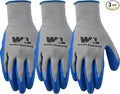 Wells Lamont 3 Pair Pack Men's Latex Grip Work Gloves, X-Large (133XLF)